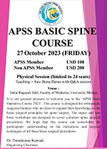 APSS Basic Spine Course 2023 (Malaysia)